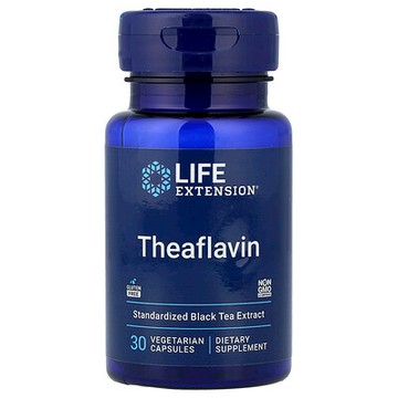 Life Extension, Theaflavin，標準化紅茶提取物，30 粒素食膠囊（每粒膠囊 400 毫克）