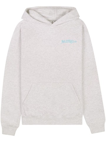 Sporty & Rich - Rizzoli logo-print hoodie - unisex - Polyester/Cotton - M - Grey
