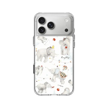 iPhone 17 Pro Max Clear Case（相機按鈕） 透明 - 涼丰 LiangFeng - 灰色大象