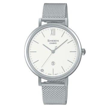 CASIO卡西歐 SHEEN SHE-4539M-7A 簡約時尚羅馬米蘭錶面/銀 34mm｜樂天全館特惠中★指定刷卡回饋10%