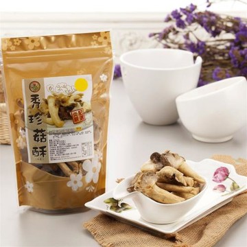【炎記泡菜】秀珍菇餅乾(原味/黑胡椒/芥末) 8包組 (100g / 包)