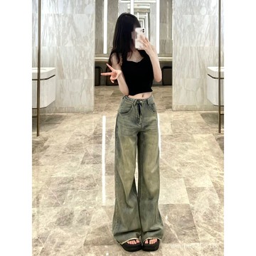 【限時特賣】牛仔褲女 高腰牛仔褲，闊腿牛仔褲 高腰褲，顯瘦牛仔褲 女生牛仔褲，