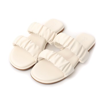 D+AF 【國民雲朵鞋3.0】粉彩雲朵抓皺雙帶拖鞋