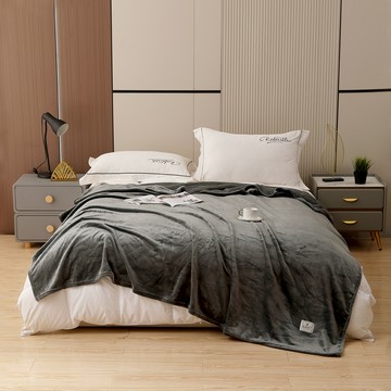 Candid Keven 超細厚磅新纖維法蘭絨溫暖毯  200 x 150cm  深灰色