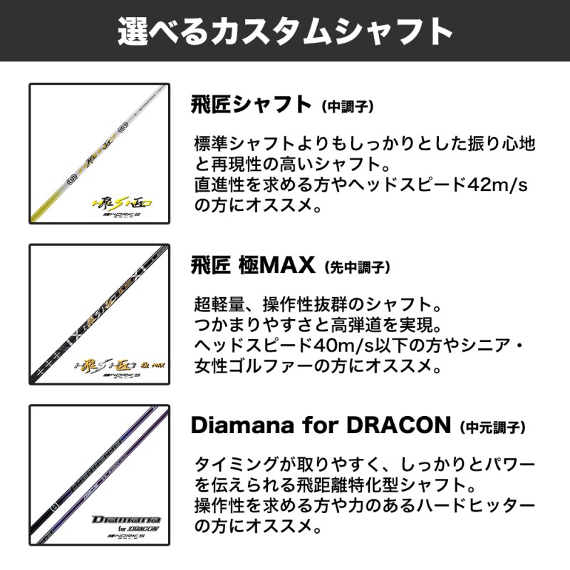 ゴルフ クラブ ドライバー SLE適合 ワークスゴルフ ハイパーブレードガンマ ブラック カスタムシャフト仕様 長尺 短尺 | LINEブランドカタログ