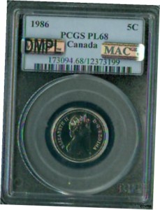 アンティークコイン コイン 金貨 銀貨 カナダ 5セント PCGS MAC PL68 DMPL PQ ソロ フィネスト レジストリー レア スポットレス show original title