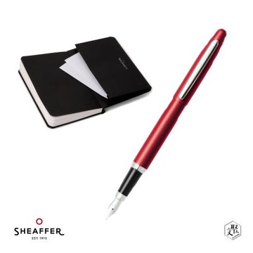 【SHEAFFER】VFM系列極致紅鋼筆-F尖+A6筆記本禮盒 免費刻字(原廠正貨)