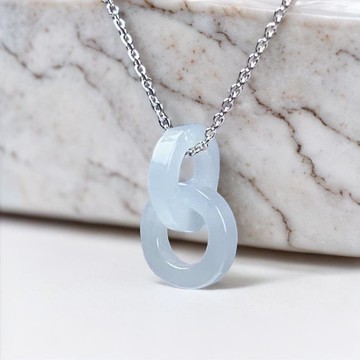 【永恆同心】冰種翡翠同心圓項鍊 |天然緬甸玉翡翠A貨| 送禮