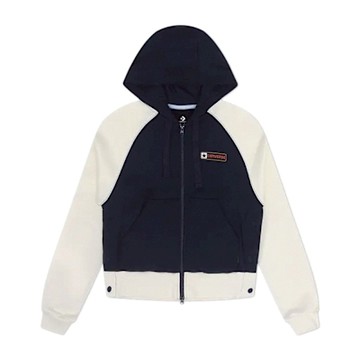 Converse Retro Running Full Zip 女款 藍白色 復古 連帽 外套 10028461-A02