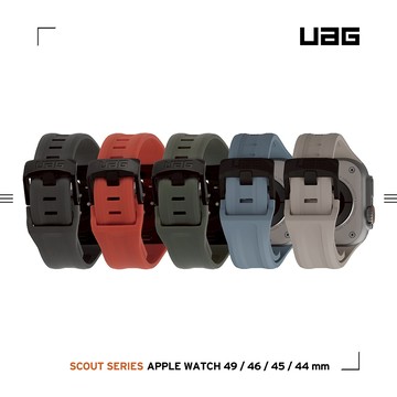 【UAG】Apple Watch 42/44/45/46/49mm 潮流矽膠錶帶｜四色可選