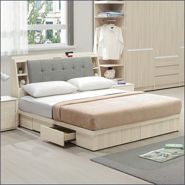 5尺/ 6尺 二抽床底 / 四抽床底  床頭 標準雙人床頭板 床頭背板  床頭箱【163A3502】Leader傢居館163-HY961