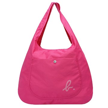 Agnes b. Voyage系列點狀小b LOGO尼龍萬用袋(桃紅)