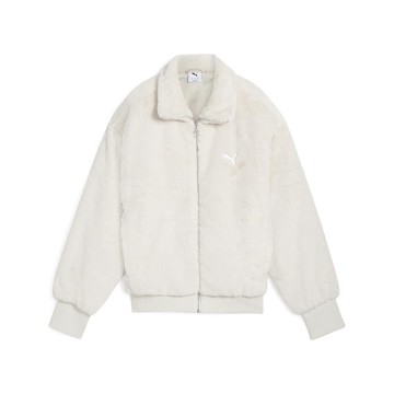 毛毛外套 Wardrobe Essentials 歐規 米白 仿皮草 立領 女款 632169-87