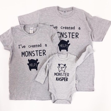 救命 我製造了小怪獸 親子裝客製化 免費自訂圖文 Babymurmur