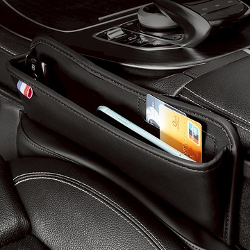 汽車皮革縫隙收納盒 車縫置物盒 縫隙收納盒 汽車縫隙塞 車用收納 夾縫收納盒 汽車收納【CX0254】普特汽車精品