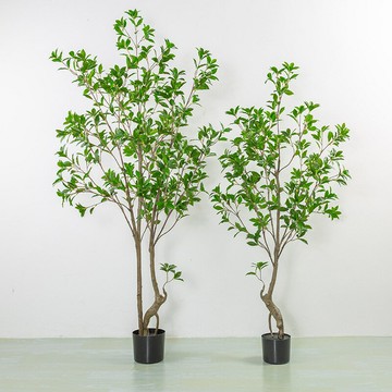 仿真綠植 發財樹 仿真植物 盆栽 盆景熱銷仿真植物假綠植馬醉木盆栽 家居室內大型落地仿真樹盆景擺件