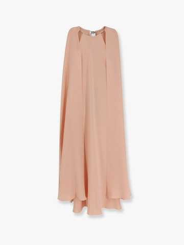 Managua silk long dress with silk cape and metal detail - MAX MARA - gender_Woman