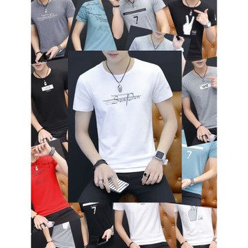 潮牌男士上衣服體桖高端短袖t恤
