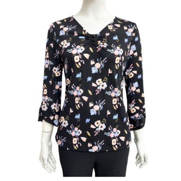 【Just J’S Miss】柔暮花語V領七分袖上衣 J24W1743