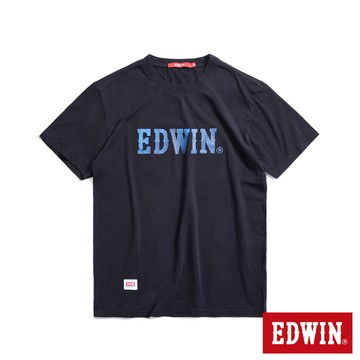 EDWIN 男款 人氣復刻 牛仔LOGO短袖T恤(黑色)