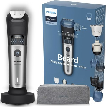 Philips BT7670/15 Beard Trimmer 7000 Series 充電式鬍鬚修剪器 中板岩金屬色 收納包款