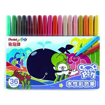 【Pentel飛龍】S3602-36 彩色筆  36色/盒【APP滿額下單4%點數(單一帳號最高1500點)】5/31止