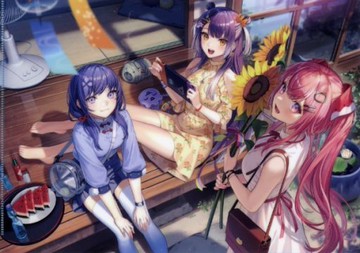 天瀨Muyu&先鬥寧&海妹四葉A4文件夾虛擬YouTuber三年店三周年紀念商品