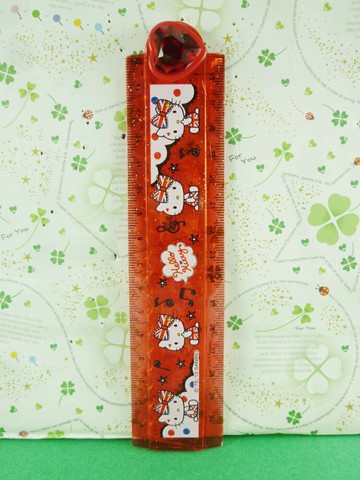 【震撼精品百貨】Hello Kitty 凱蒂貓 摺疊尺-紅英國圖案 震撼日式精品百貨
