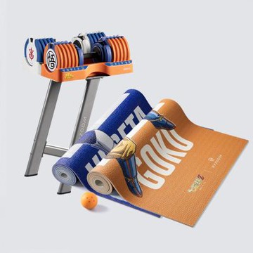 Byzoom 七龍珠Z 啞鈴組 25公斤(55磅)15段重量 可調式啞鈴 啞鈴架 悟空+達爾款