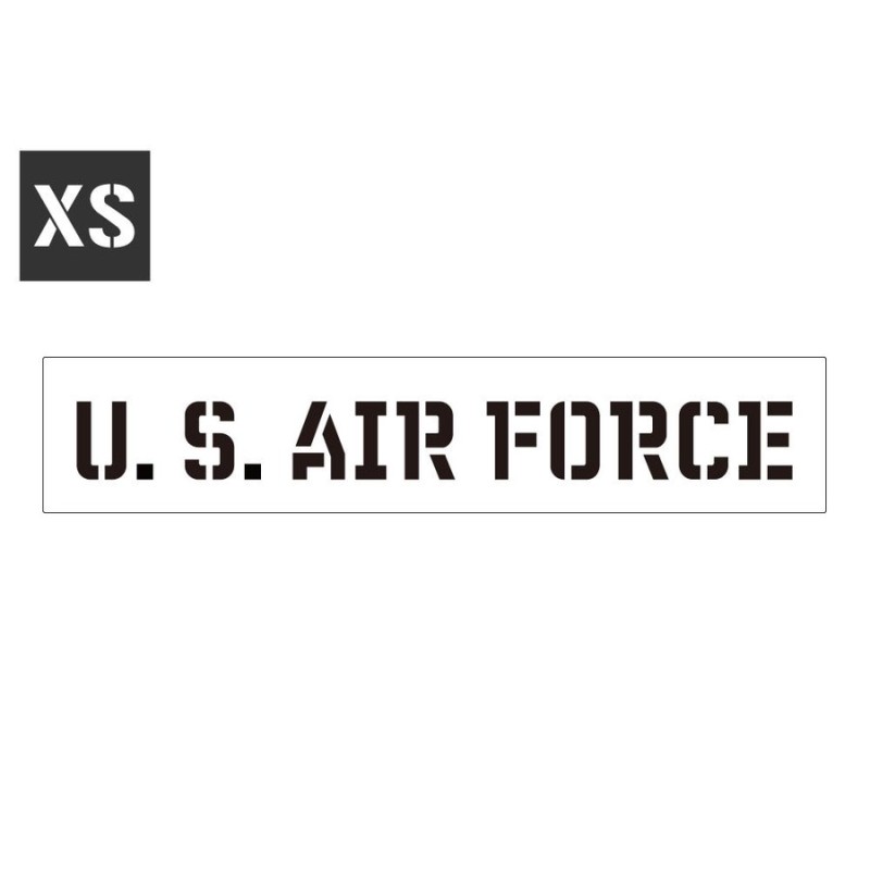 ステンシルシート ステンシルプレート ステンシル アルファベット アメリカン ミリタリー DIY クイックステンシル サイズXS U.S. AIR  FORCE アメリカ空軍 通販 LINEポイント最大GET | LINEショッピング