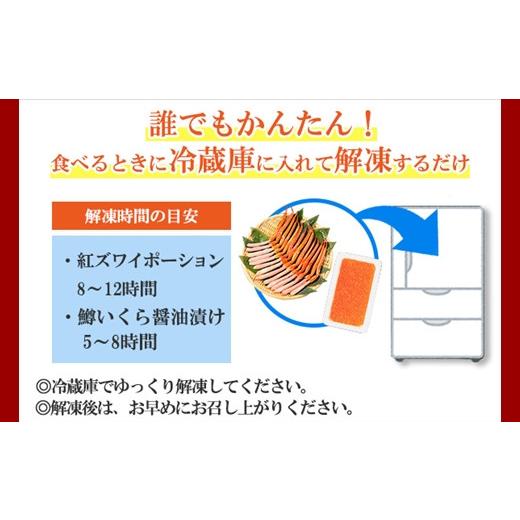 ふるさと納税 北海道 弟子屈町 2045. 紅ズワイガニ ポーション 500g 鱒いくら醤油漬け 200g セット 紅ズワイ 紅ズワイ蟹 紅ずわいがに カニ かに 蟹 鱒 イクラ…