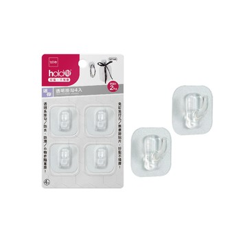 hold掛 4號透明掛勾(迷你) 4入