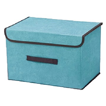 小麥購物 布藝摺疊收納箱 C257  大號  藍色  5個