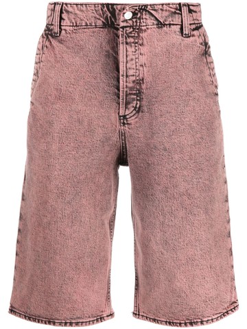 SANDRO - bleached denim shorts - men - Cotton/Elastane/Polyester/Cotton - 46 - Pink