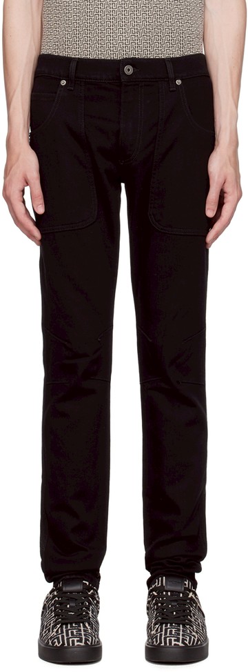 Balmain 黑色 Slim-Fit 牛仔裤
