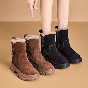 【LN】★保暖加絨中短筒雪靴(女鞋/雪鞋/短靴/低筒靴/靴子)