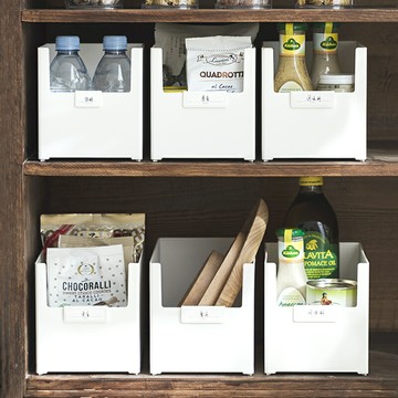 櫥柜收納盒廚房桌面收納籃儲物盒塑料調料架鍋具整理盒收納筐