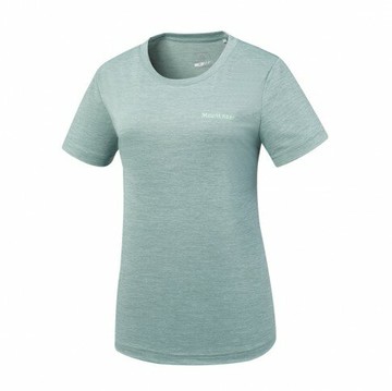 【【蘋果戶外】】山林 51P40 62 碧綠 女 透氣排汗抗UV圓領上衣 素色短袖上衣 透氣超彈性涼爽吸濕快乾 春夏 Mountneer