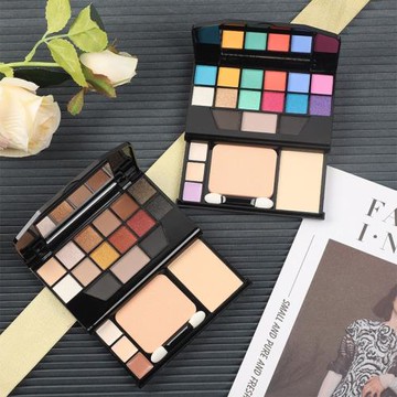 初學者人魚姬桃花妝啞光珠光大地色眼影持久防水不暈染10色眼影盤