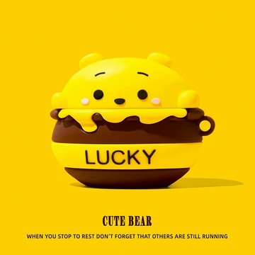 LUCKY小熊 蜜罐維尼熊 適用於 AirPods 4 保護殼 Pro2 保護套 AirPods 1 2 3 全包耳機殼