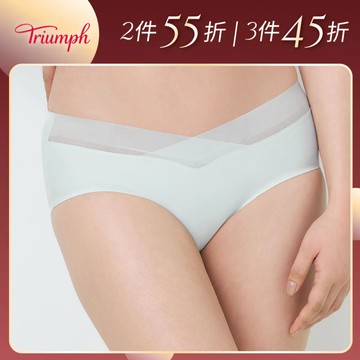 黛安芬-智能塑型系列 中腰平口內褲 M-EL 淺白灰｜87-2497 SZ