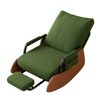 陽臺懶人搖搖椅單人沙發椅客廳可躺瞌睡帶腳踏躺椅大人舒適休閑椅[010209DD]