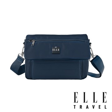 ELLE 雲感線條CLOUD LINE系列 拉鍊 多隔層 側背包 斜背包 普魯士藍 EL83354