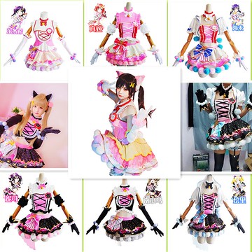 Lovelive貓咪雙馬尾篇cos動漫卡街機打歌服cosplay服女東條希套裝