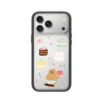 iPhone 17 Pro Max Mod NX -邊框背蓋組合 (相機按鈕) 黑 - 咻咻熊 XiuXiubear - 蛋糕日