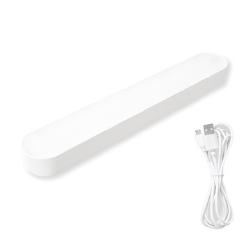 收納部屋 LED宿舍燈 3色調光 USB充電款 附充電線 白光/暖光/自然光 檯燈/壁燈  白色  1個