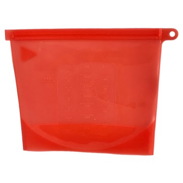 FANCY LIFE 矽膠密封保鮮袋 1500ml 紅色  1個