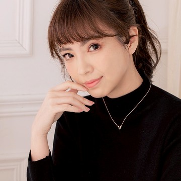 京華鑽石 迪士尼 10K玫瑰金 0.03克拉  米奇與米妮系列鑽石項鍊