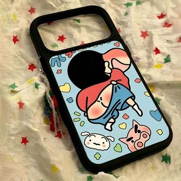 iPhone 小新紅屁屁保護殼卡通趣味設計相容 18/17/16Plus/15/14/13/12 防摔手機外殼