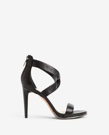 Kenneth Cole | Brooke Cross Strap Heeled Sandal in Black, Size: 6